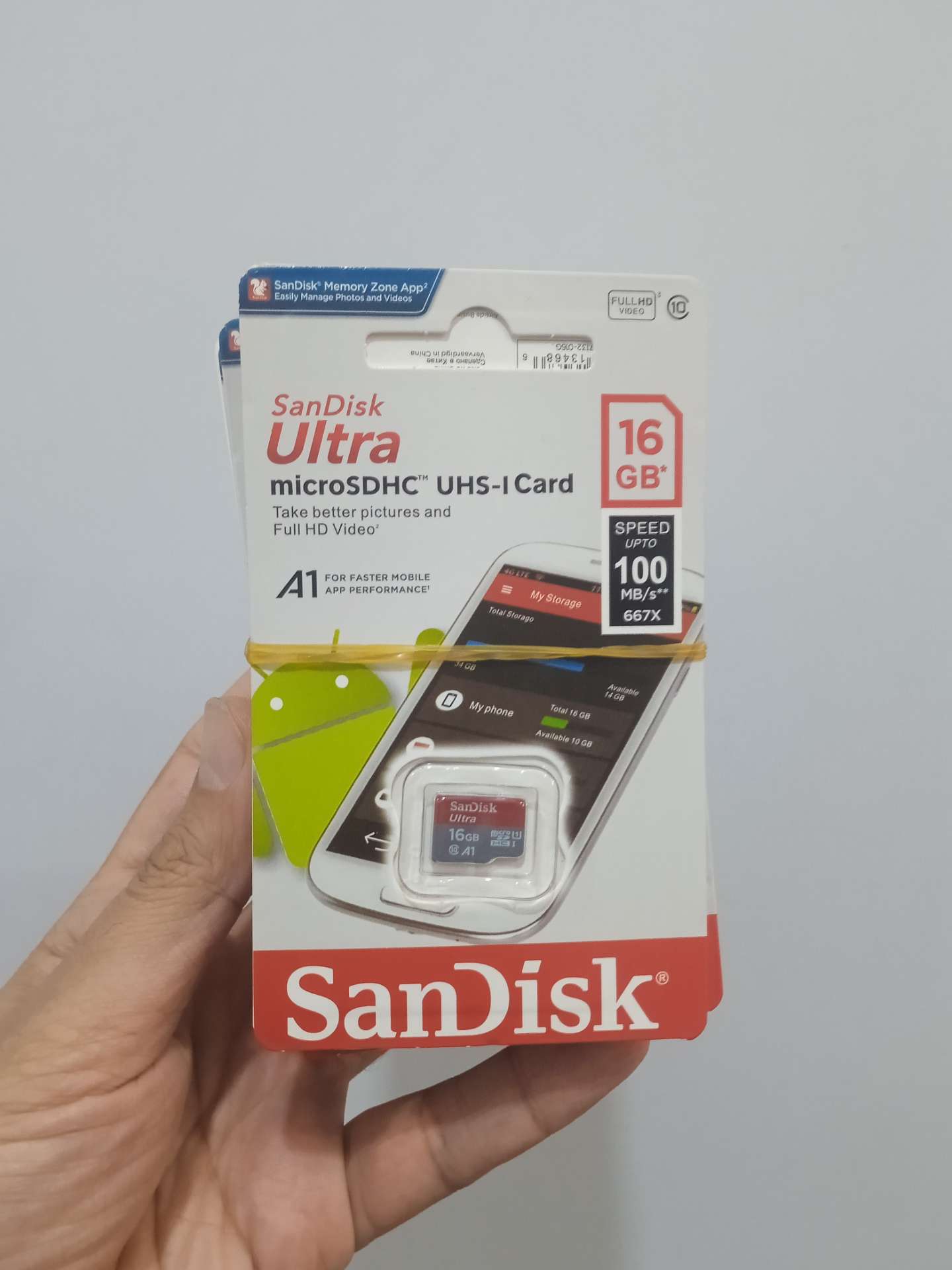 کارت حافظه میکرو اس دی سن دیسک مدل Ultra ظرفیت 16 گیگابایت –  Sandisk Micro SDHC 16 Gig  100MB